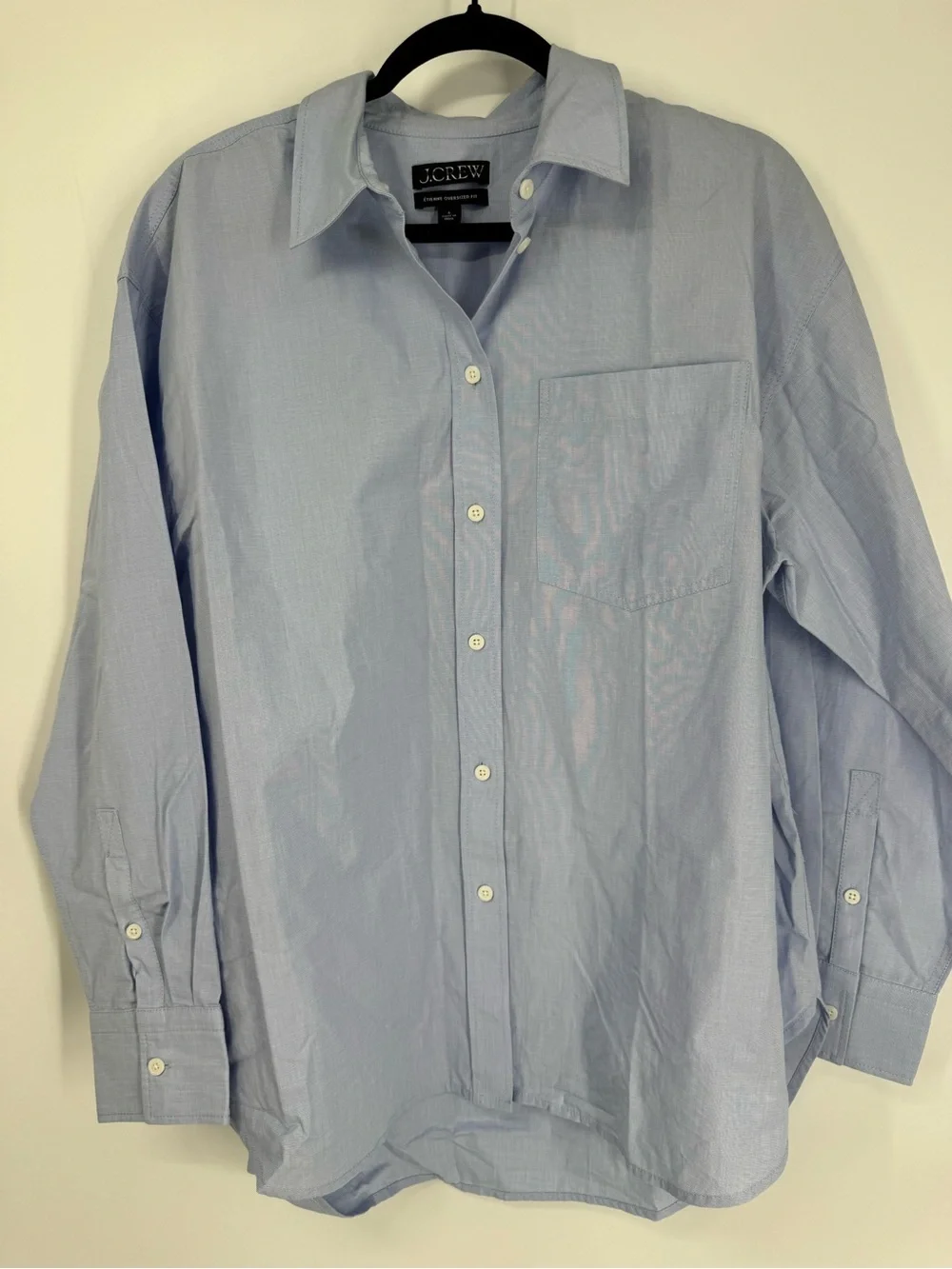 NWT J. Crew Étienne Oversized Button-up Shirt Lightweight Oxford Blue Eoe Size S